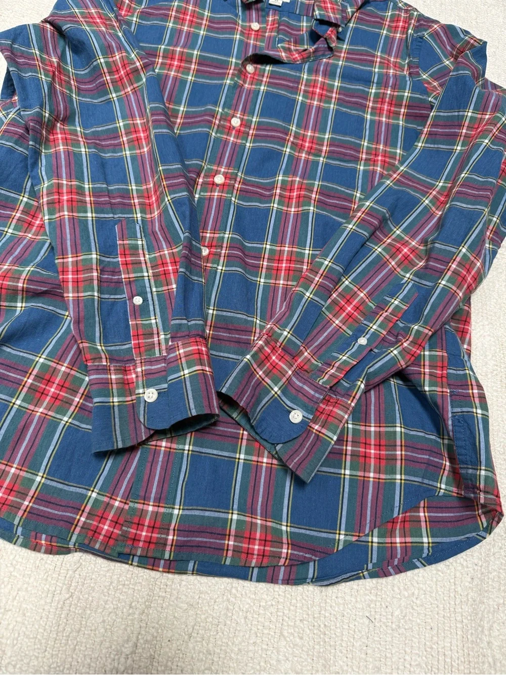 J.CREW Secret Wash Shirt Plaid Size Medium